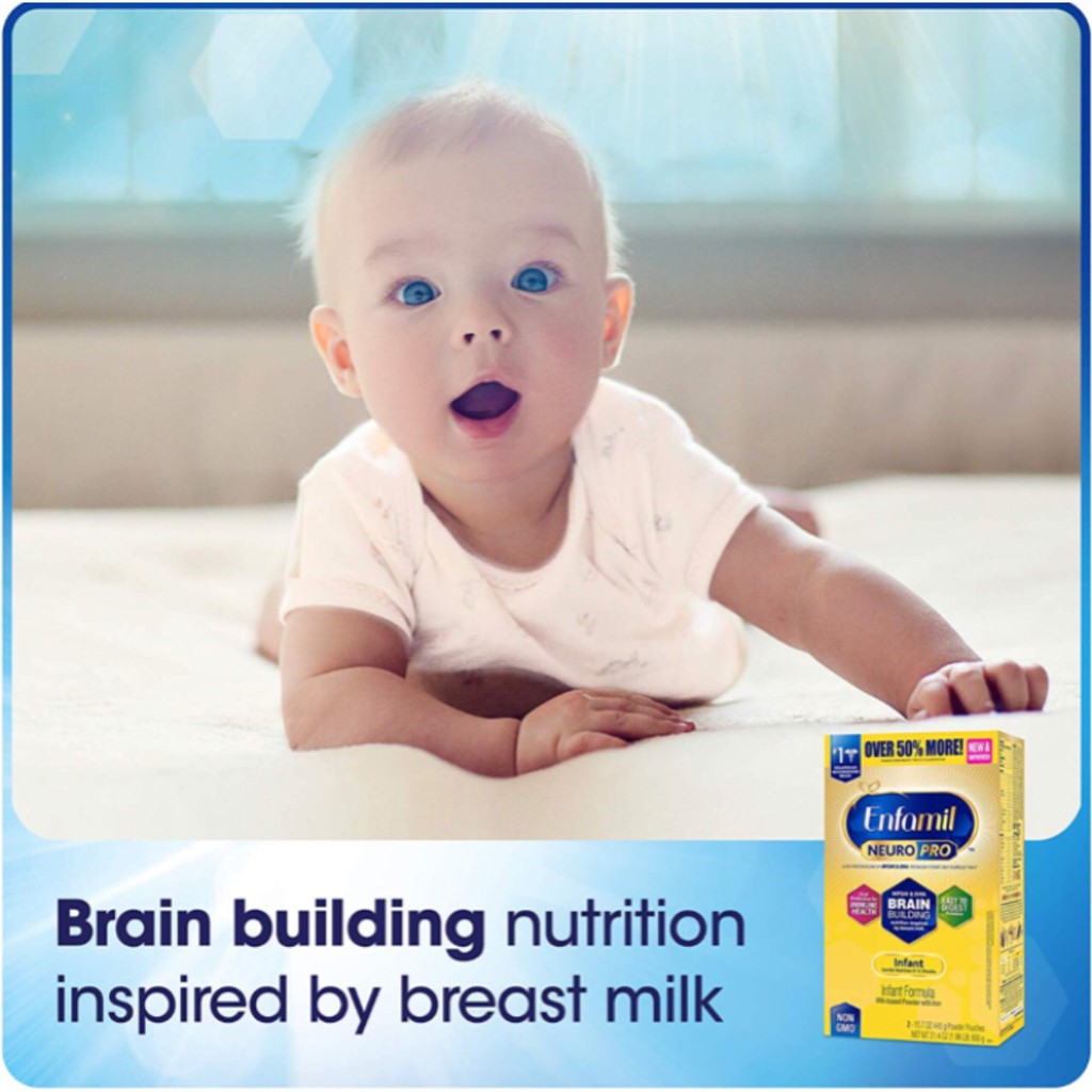 Enfamil giấy 💙💜💚 Neuro Pro Hộp Giấy Vàng 890g (mẫu mới) - Mỹ