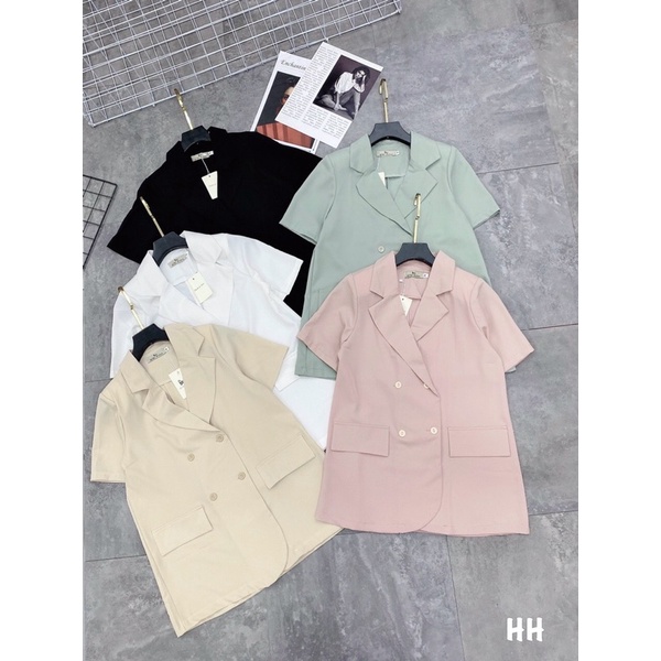 Áo Blazer - Vest Trơn Ulzzang Tay Lỡ 1 Lớp Hàng Đẹp