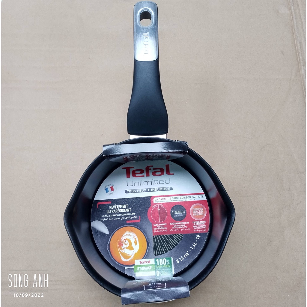 Tefal quánh Unlimited size 16cm không kèm nắp G2552802, sản xuất tại Pháp, hàng chính hãng