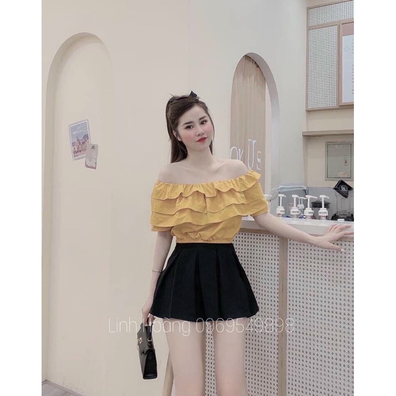 áo trễ vai bèo 3 tầng