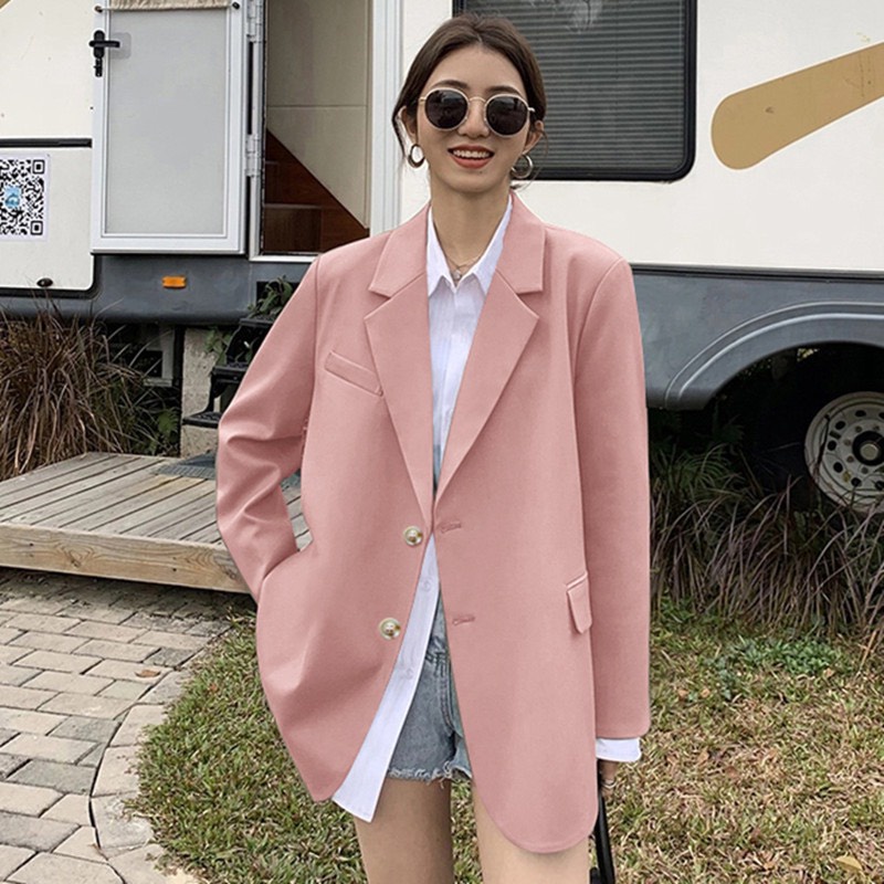 Áo khoác Blazer dáng rộng tay dài 2 lớp phong cách Hàn Quốc thời trang cho Nữ | BigBuy360 - bigbuy360.vn