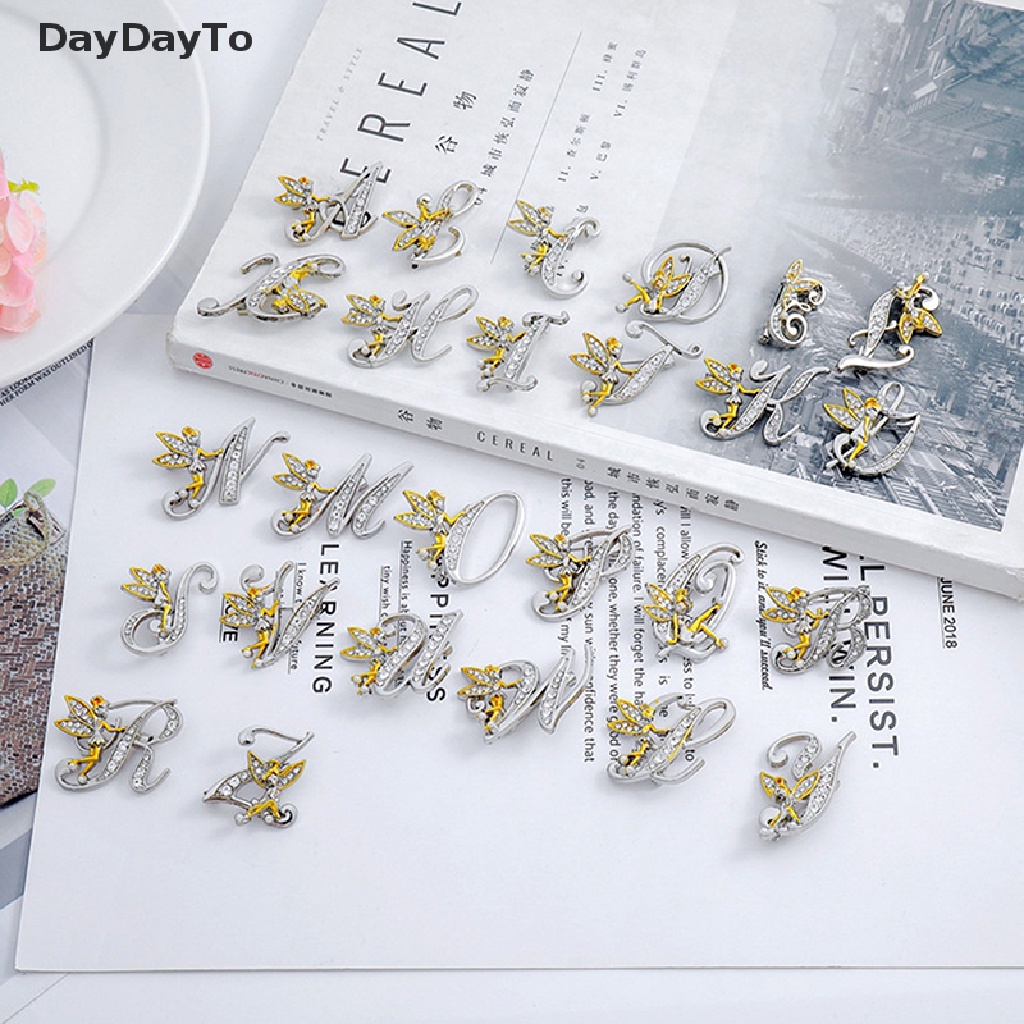 Ghim cài áo dạng chữ cái phối đính đá thời trang cho nữ