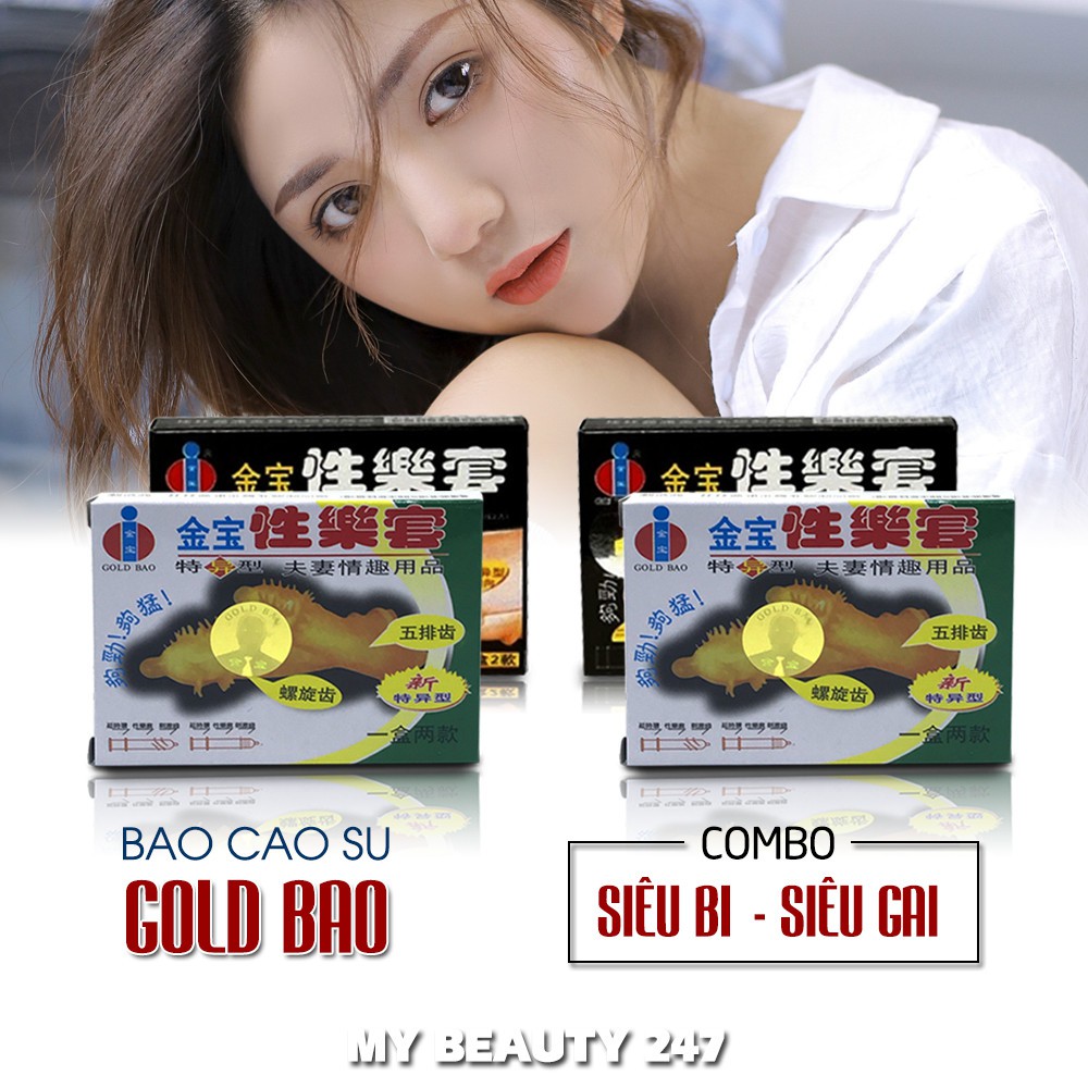 Bao Cao Su Gold Bao  -Bcs Gai Siêu Bi Kích Thích Hưng Phấn Kéo Dài Thời Gian Quan Hệ