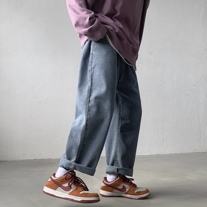 [Hàng có sẵn] Quần Jean Trơn Dáng Gọn Phong Cách Unisex Lưng Thun Dễ Phối Đồ