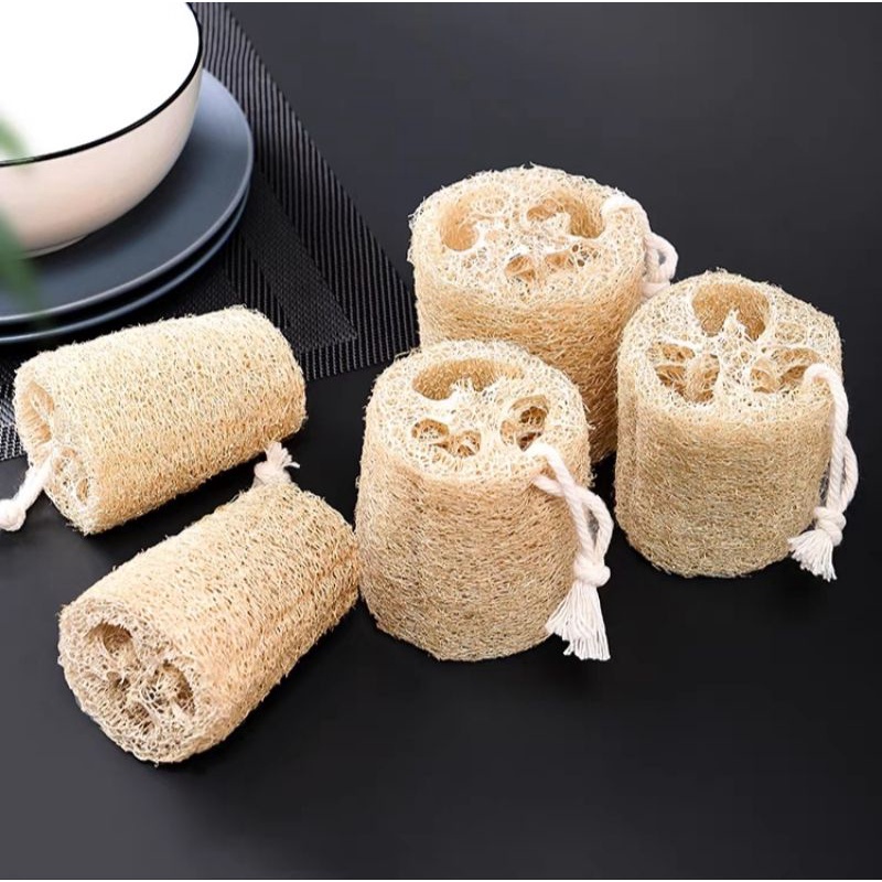 Combo 10 Xơ Mướp Cao Cấp Tự Nhiên / Bông Tắm Tẩy Tế Bào Chết / Miếng Rửa Chén Bát