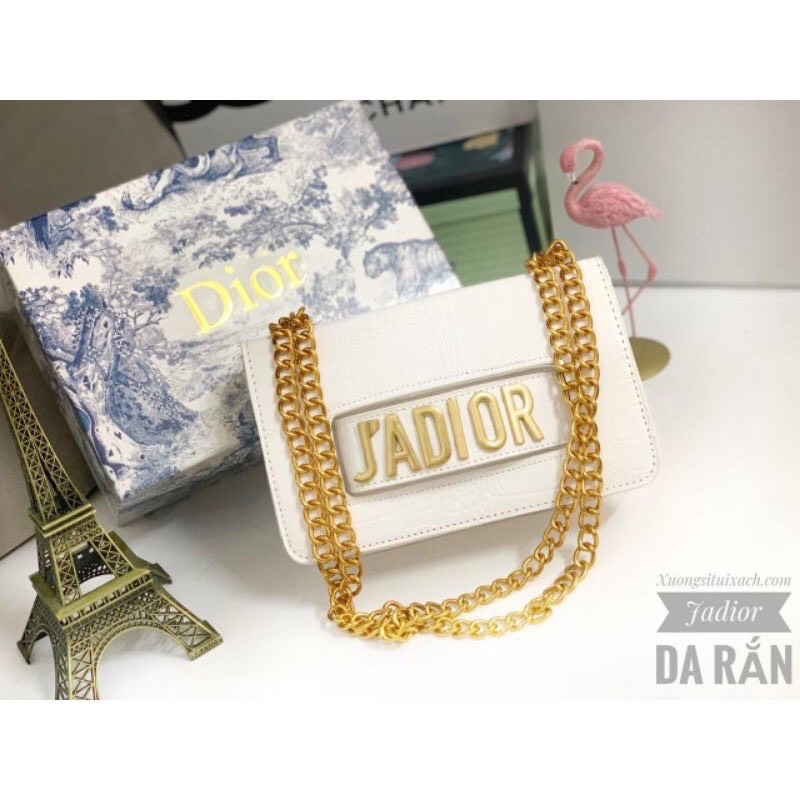Túi Xách Nữ - JAD Da Rắn Xỏ Ngón Có Dây Xích Cầm Tay - Đeo Chéo Thời Trang Size 22 Sang Trọng