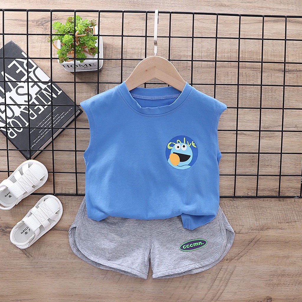 Bộ Sát Nách Bé Trai, Bộ Cộc Tay Cho Bé In Chữ MNOSTRE Cho Bé Trai, Bé Gái Từ 7-25kg - LILA KIDS