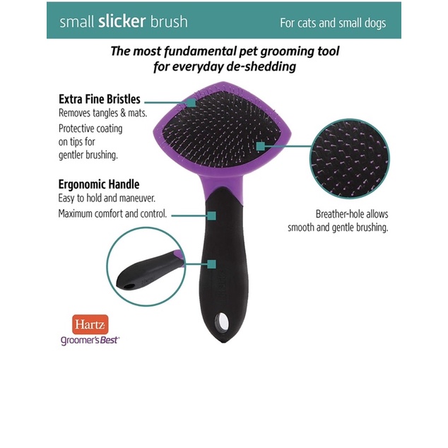 Lược lấy lông rụng trên chó mèo Hartz Groomer’s best của Mỹ