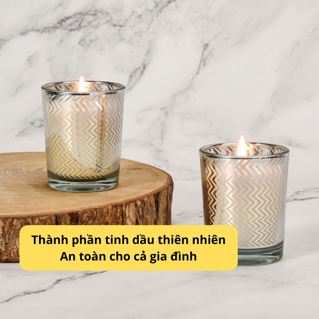 Nến Thơm Phòng Ngủ Sáp Thơm Candle Cup Tinh Dầu Thiên Nhiên Không Khói Sang Trọng Deluxe NEN21