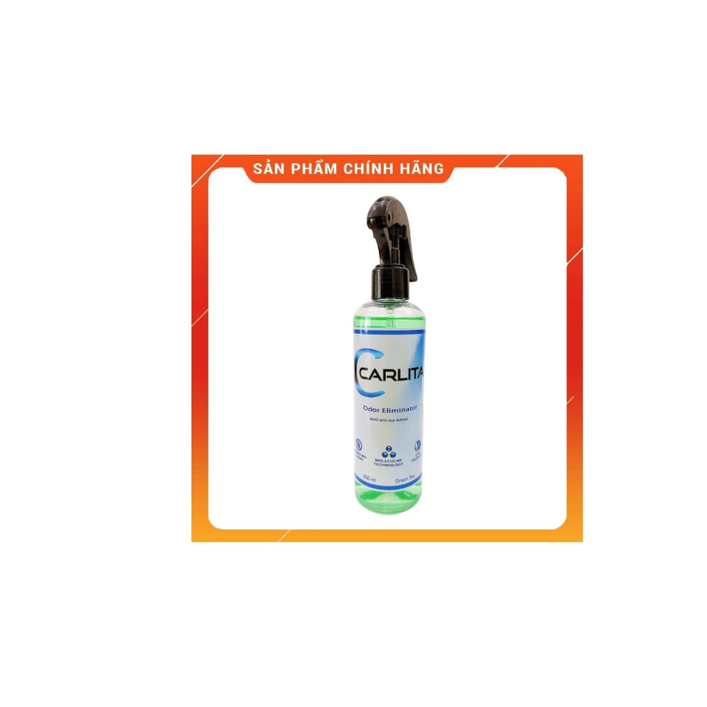 Xịt khử mùi hôi tinh dầu hương Trà xanh CAROLINE 250ml, khử mùi hôi nhà bếp, mùi hôi thùng rác, mùi hôi nhà vệ sinh.
