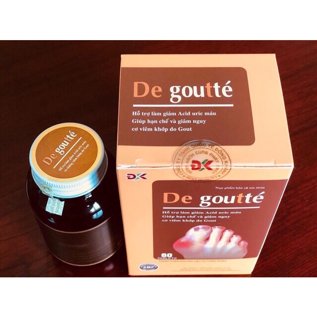 Viên Uống  De Goutte - Hỗ trợ giảm Acid Uric máu,giúp hạn chế và giảm nguy viêm khớp do guot