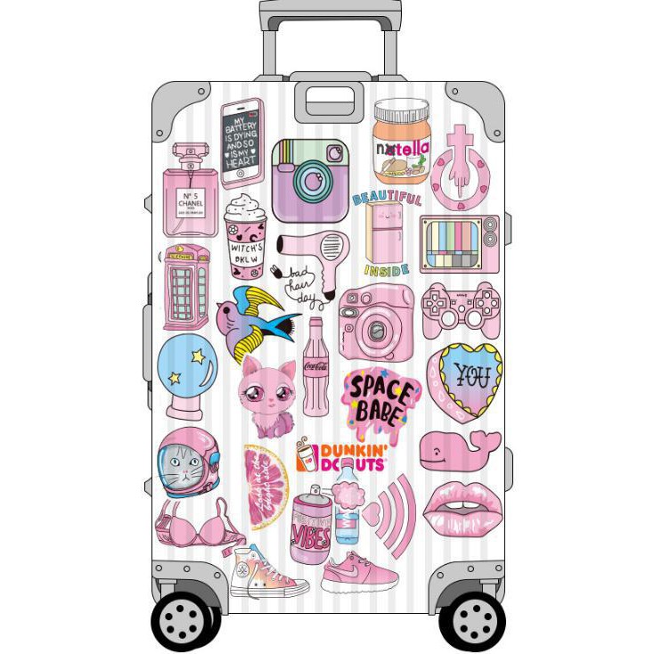 Sticker dán Set 50 miếng Pink Cute