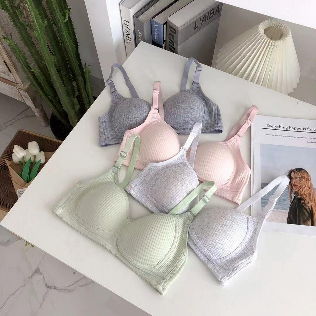 Áo ngực nữ Sinh vải cotton thoáng mát,không gọng, đệm mỏng cup ngực nhỏ không hở viền - 3FASHION AN05