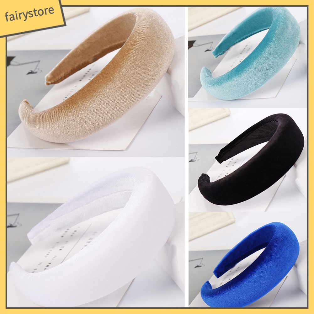 Băng Đô Cài Tóc Màu Trơn Thiết Kế Đơn Giản Cho Nữ