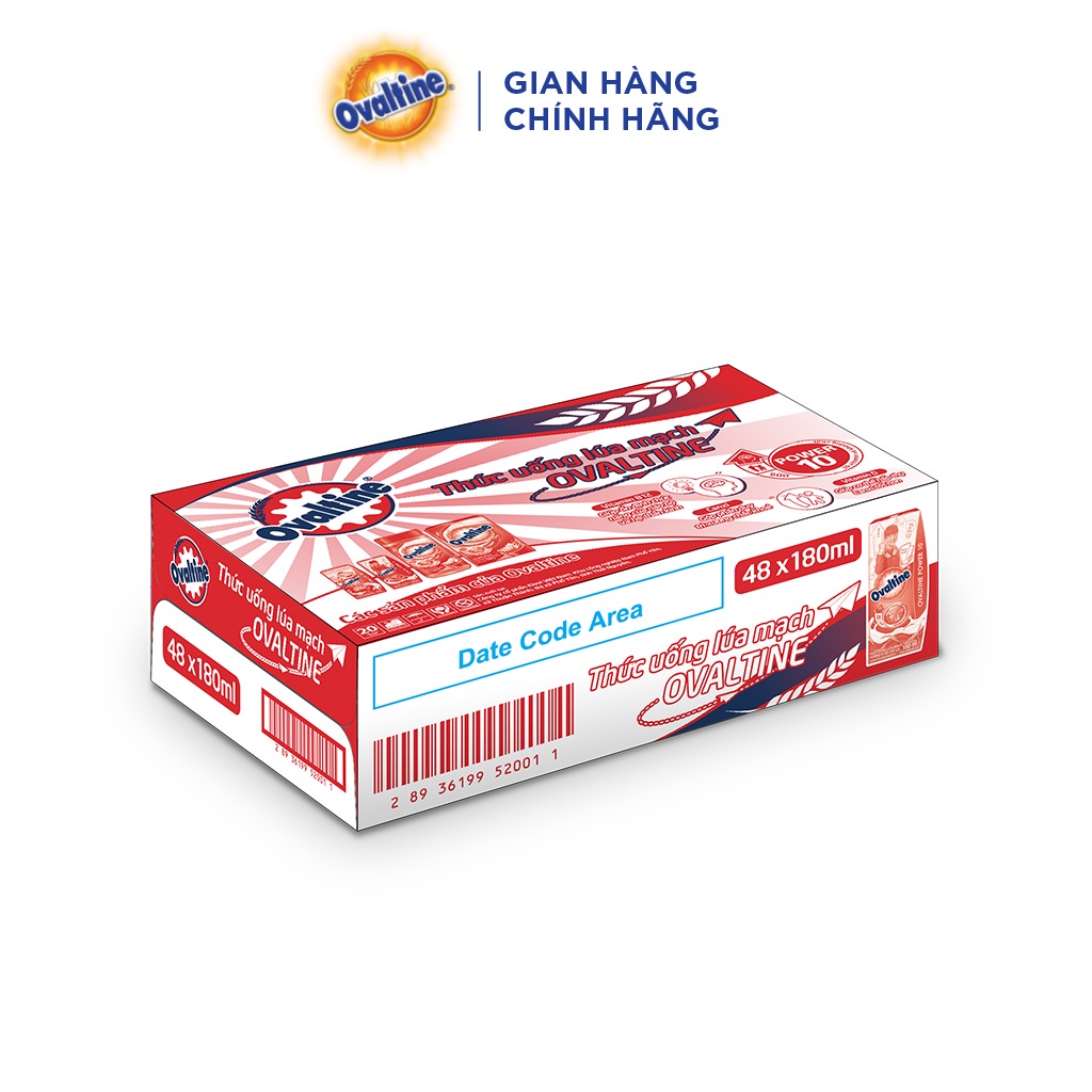 Thùng 48 hộp Thức Uống Lúa Mạch hương vị sô-cô-la Ovaltine