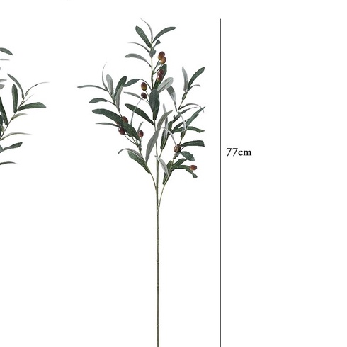 Mô phỏng cây xanh cây ô liu cành ô liu 4 nĩa trái cây cành ô liu giả chi nhánh cưới nhà chụp ảnh đạo cụ cắm hoa trang trí gỗ