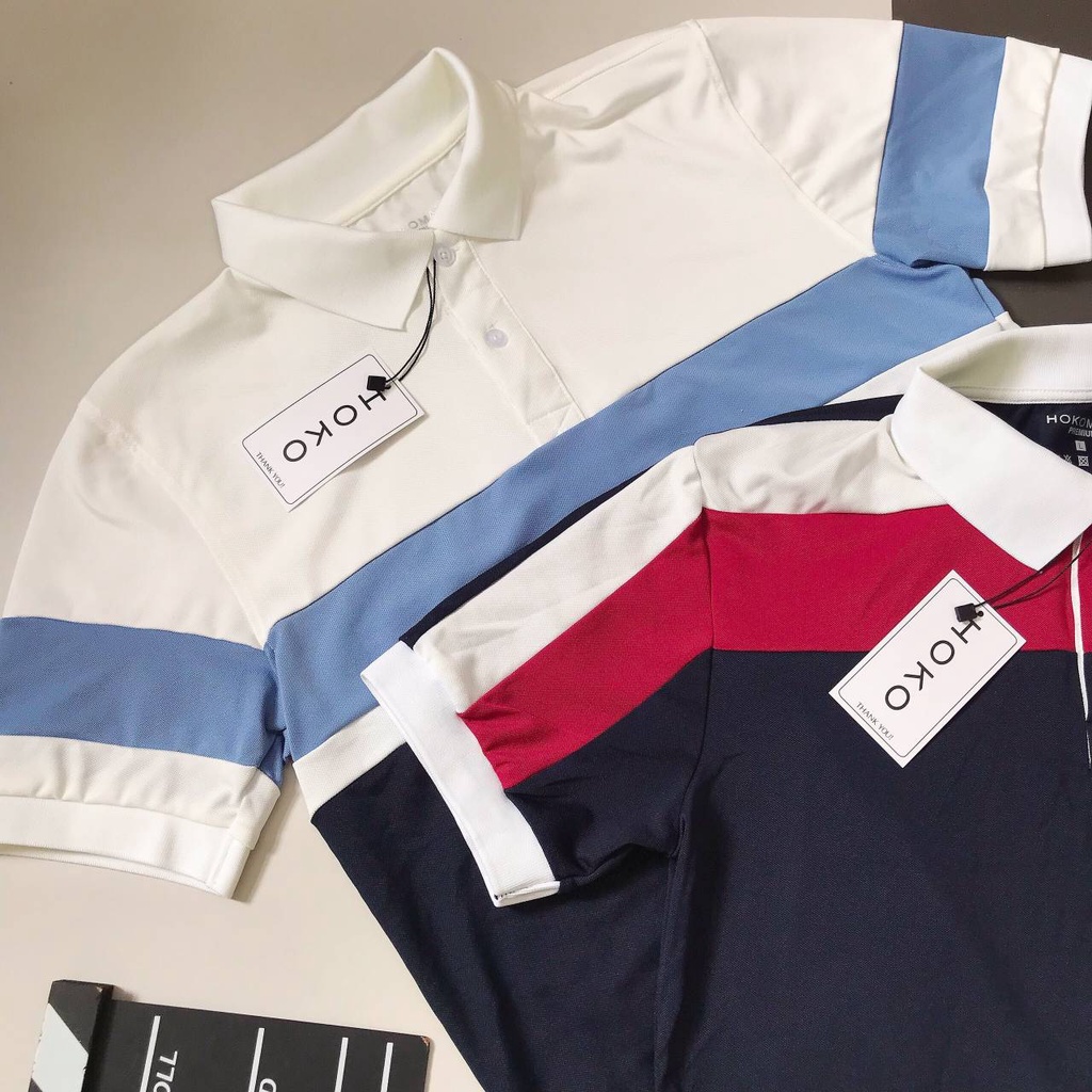 Áo Polo nam cao cấp cổ UP SIZE XXL 82kg  phối sọc form ôm dáng chuẩn đẹp chất thun lạnh cotton thoáng mát | BigBuy360 - bigbuy360.vn