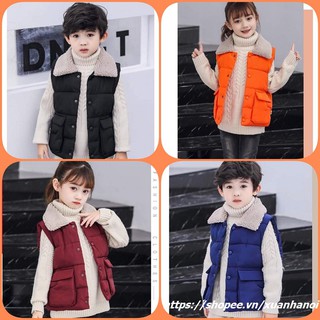 Xả hàng_ÁO PHAO GILE CỔ LÔNG TÚI HỘP BÉ TRAI BÉ GÁI XHN137