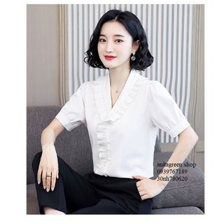nh780620-SƠ MI NỮ KIỂU TAY NGẮN (thoi trang cong so anitagreen)