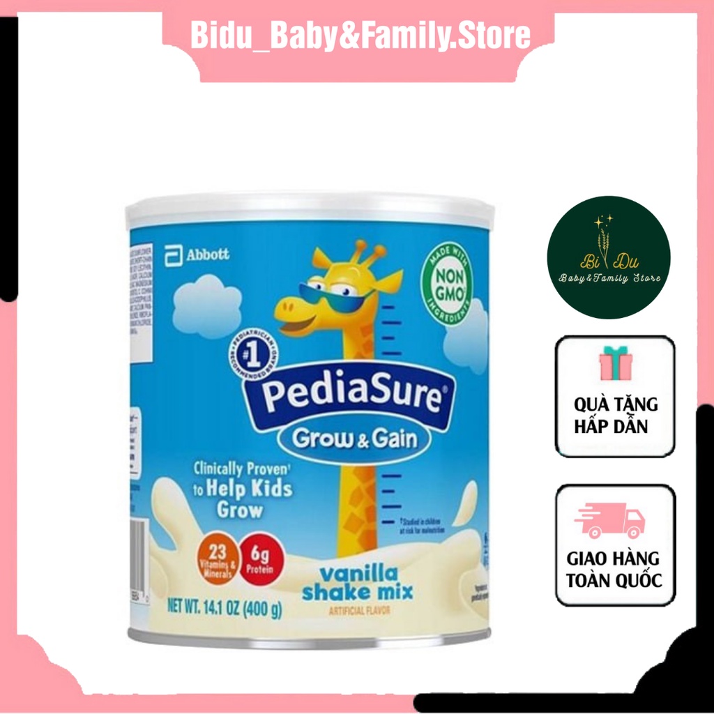 Lon Sữa Bột Dinh Dưỡng Pediasure Hươu Cao Cổ 400g Mỹ Dành Cho Trẻ Từ 2 Tuổi