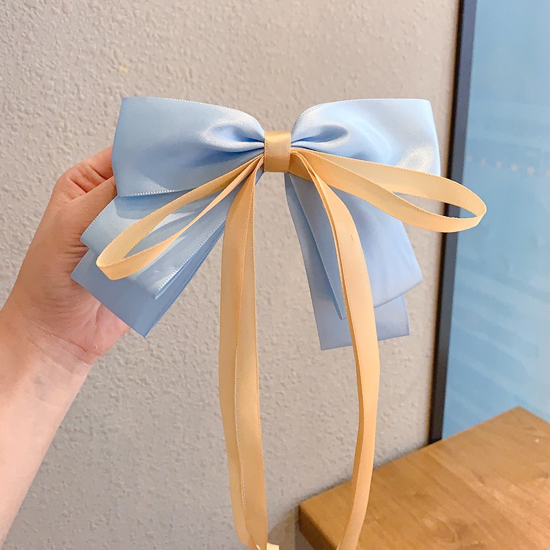 Kẹp tóc hình nơ tua rua phong cách Nhật Bản đáng yêu cho nữ