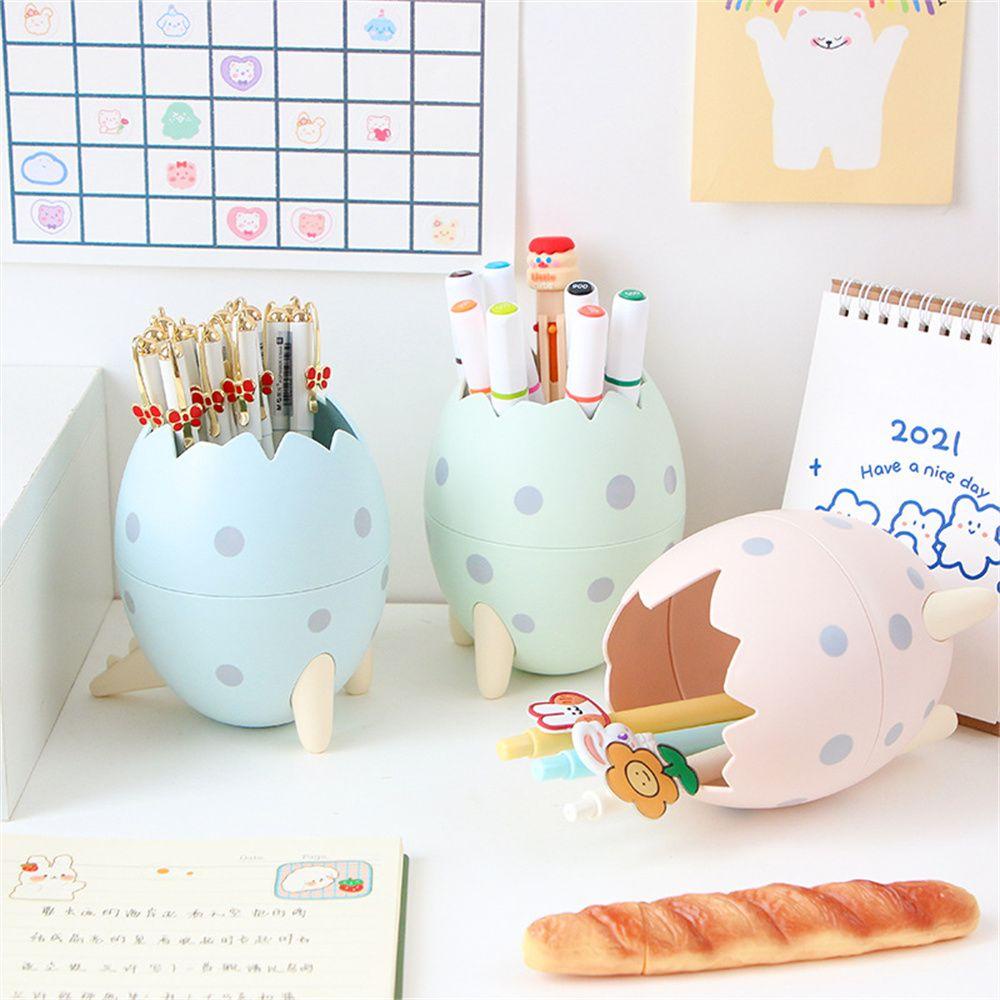 PISTA Hộp Đựng Bút Hình Trứng Khủng Long Bằng Nhựa Dễ Thương Xinh Xắn