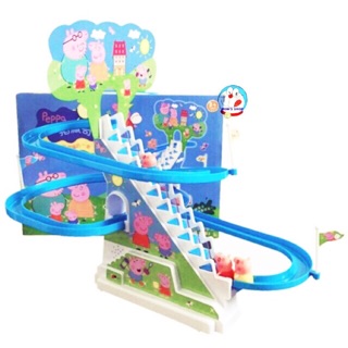 Đồ chơi heo peppa, chuột mickey, mèo máy, kit ty, chó cứu hộ leo cầu thang, thomas leo thang