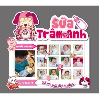 Khung ảnh khắc tên 12 tháng (mẫu mới) - free in ảnh