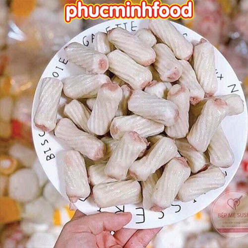 Mực Xoắn Lacusina dùng để chiên và thả lẩu, viên thả lẩu đóng gói 100gram, 500 gram