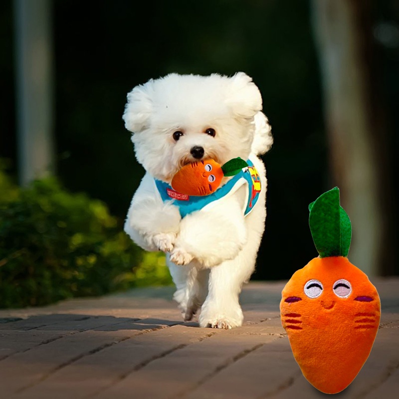 Củ Cà Rốt Nhồi Bông Dễ Thương Cho Cún Cưng