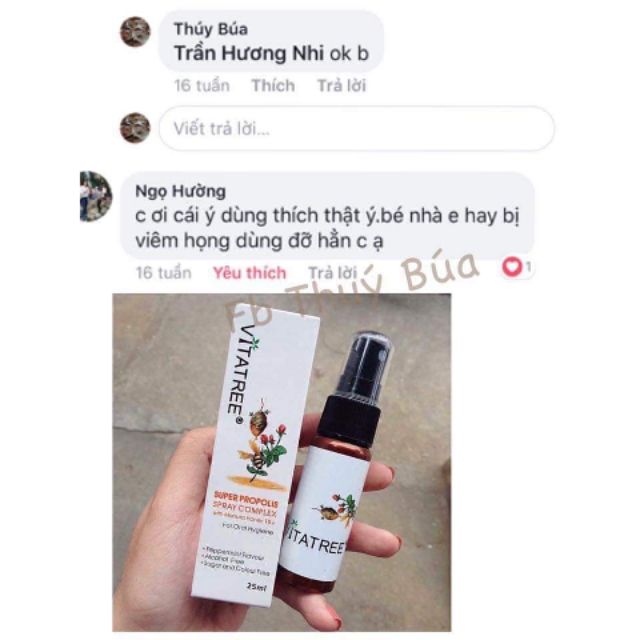 Xịt keo ong Vitatree xách tay Úc