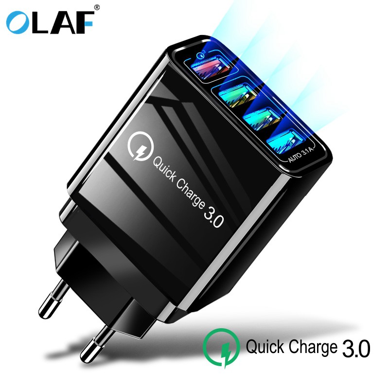 Cốc sạc nhanh cổng USB 3.0 48W cho Samsung A50 A30 iPhone 7