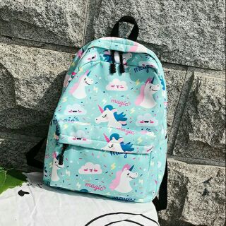 Balo Ulzzang đi học Họa tiết thời trang nam nữ chống thấm nước học Sinh , sinh Viên đi học