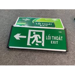 Đèn chỉ hướng thoát hiểm, đèn exit YFEI 2 mặt - Tự động sáng khi mất điện