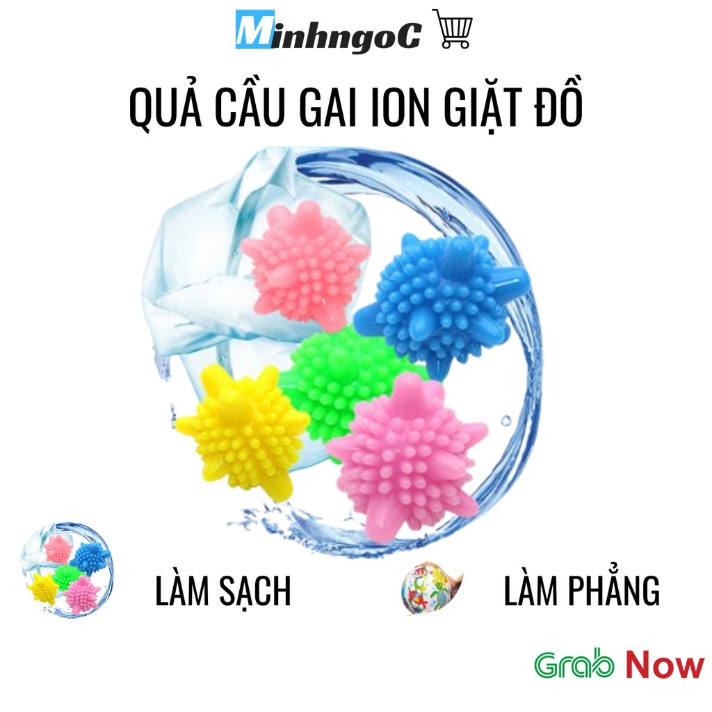 Quả cầu gai ion giặt quần áo máy giặt hỗ trợ làm phẳng quần áo  - Siêu Thị Minh Ngọc