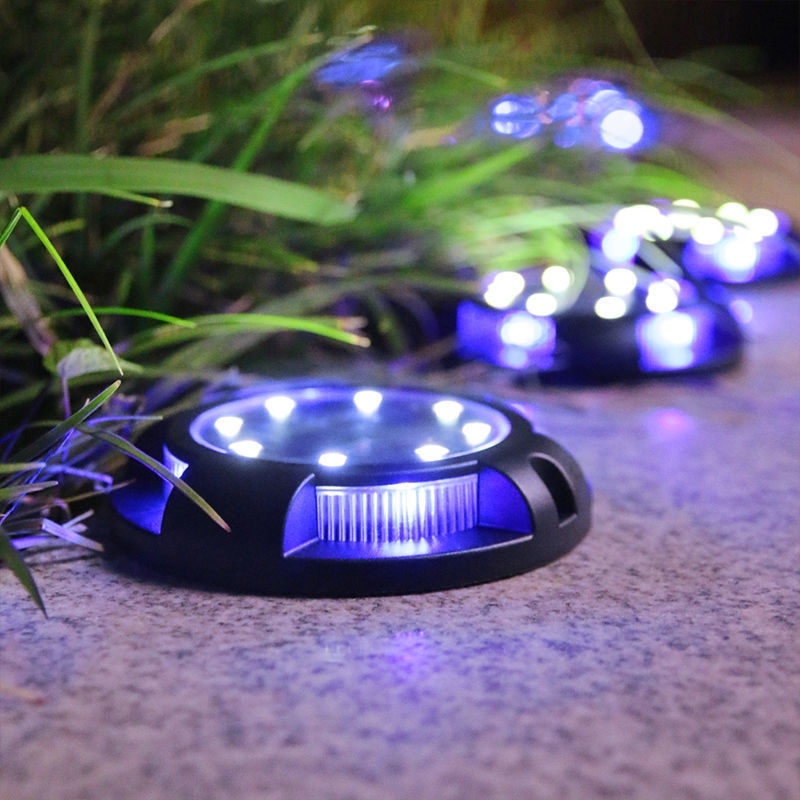 Đèn 8Led Siêu Sáng Hình Tròn Sử Dụng Năng Lượng Mặt Trời