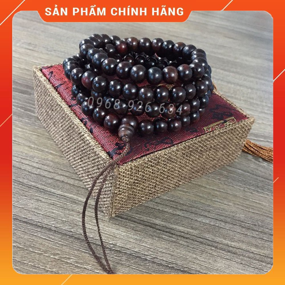 Vòng hạt gỗ trắc 108 hạt quấn tay 📌FREESHIP📌 Vòng tay gỗ trắc 8 ly phong thủy [Hot]