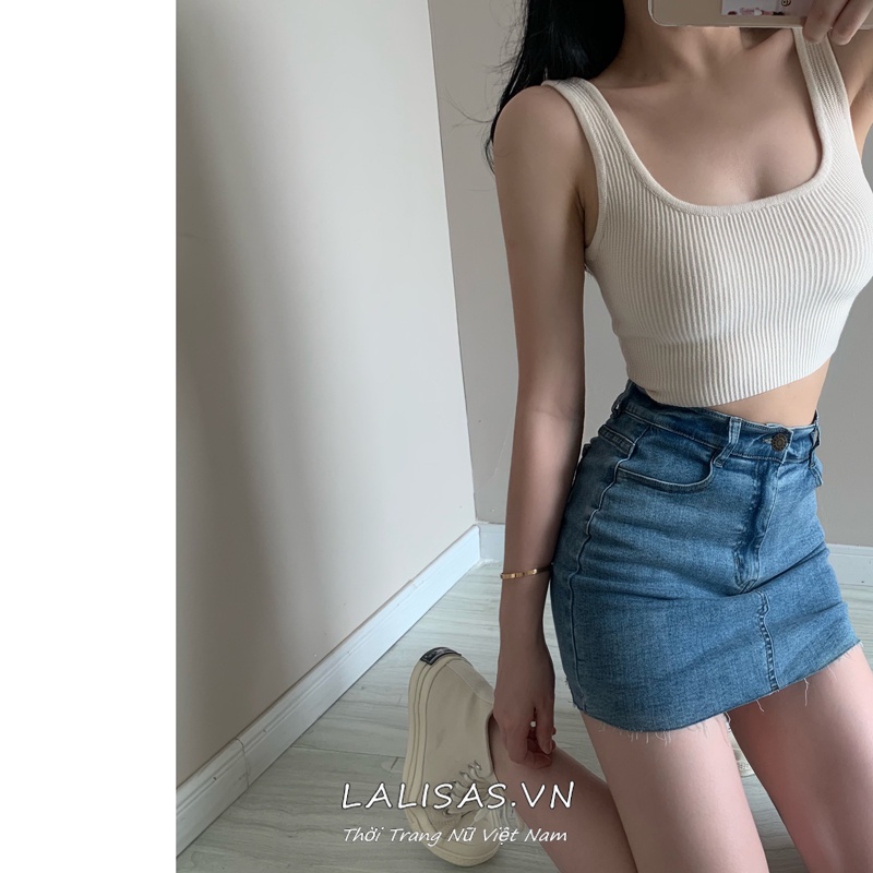 Áo Croptop Cổ Chữ U Nhiều Màu Sắc Thời Trang Quyến Rũ Cho Nữ