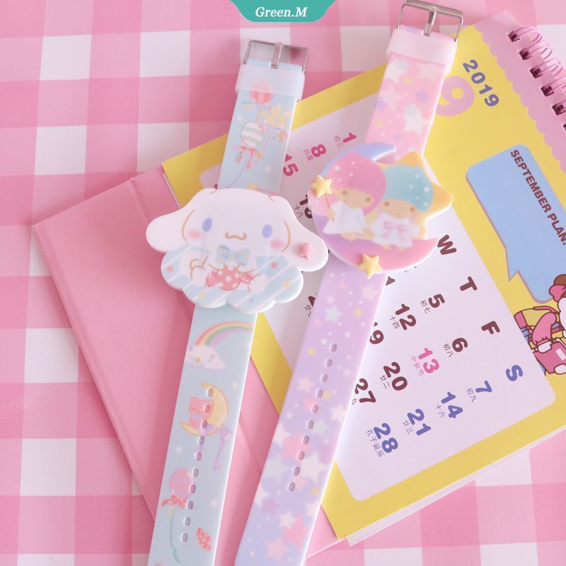 Đồng Hồ Điện Tử Hình Sanrio Kuromi Cinnamoroll Melody Đáng Yêu Cho Bé