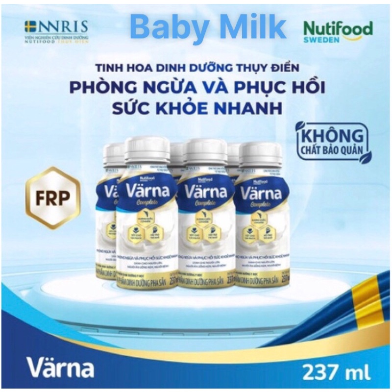 Lốc Sữa Varna Complete 237ml Chuẩn Thuỵ Điển