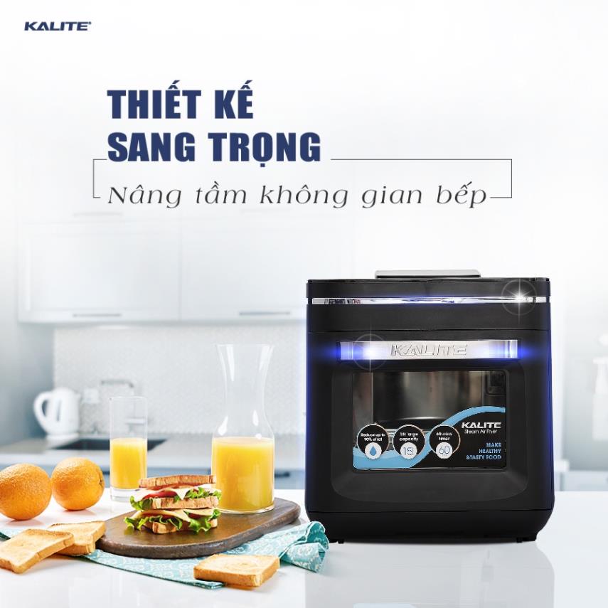 Nồi Chiên Không Dầu Hơi Nước  KALITE STEAM PRO 15L, X Chính Hãng, Giúp Món Ăn Giữ Được Tròn Vị, BH 2 năm