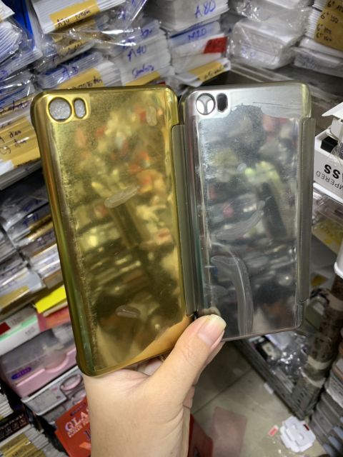Bao da Xiaomi Mi 5 nhựa cứng kiểu tráng gương