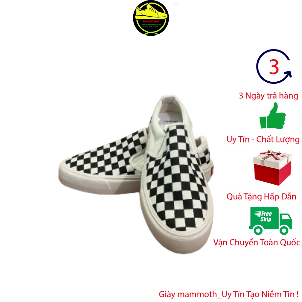 Giày vans, vans caro slipon full size nam nữ bao check thoải mái nhé mammoth