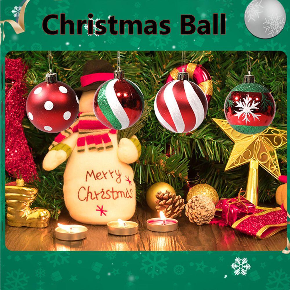 LAKAMIER Set 6 Trái Châu 6CM Trang Trí Giáng Sinh Năm Mới DIY