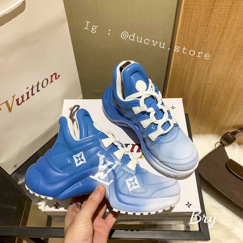 GIÀY LV SNEAKER BLUE LAI AU