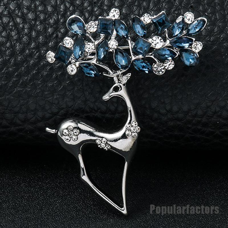 1 Ghim Cài Áo Hình Tuần Lộc Giáng Sinh Đính Đá