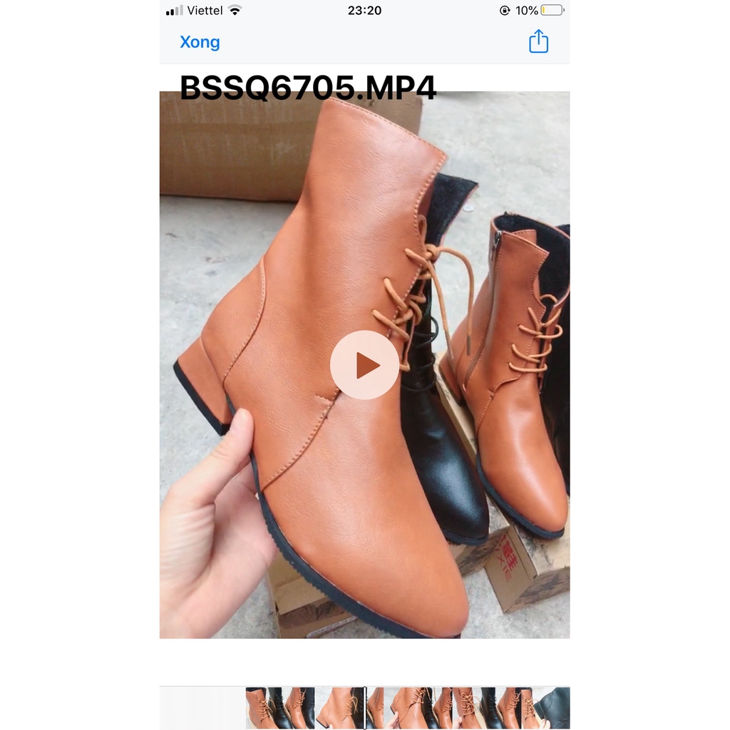 Boot Da Mũi Nhọn Dây Buộc Phong Cách Cao Bồi (Fullbox) | BigBuy360 - bigbuy360.vn