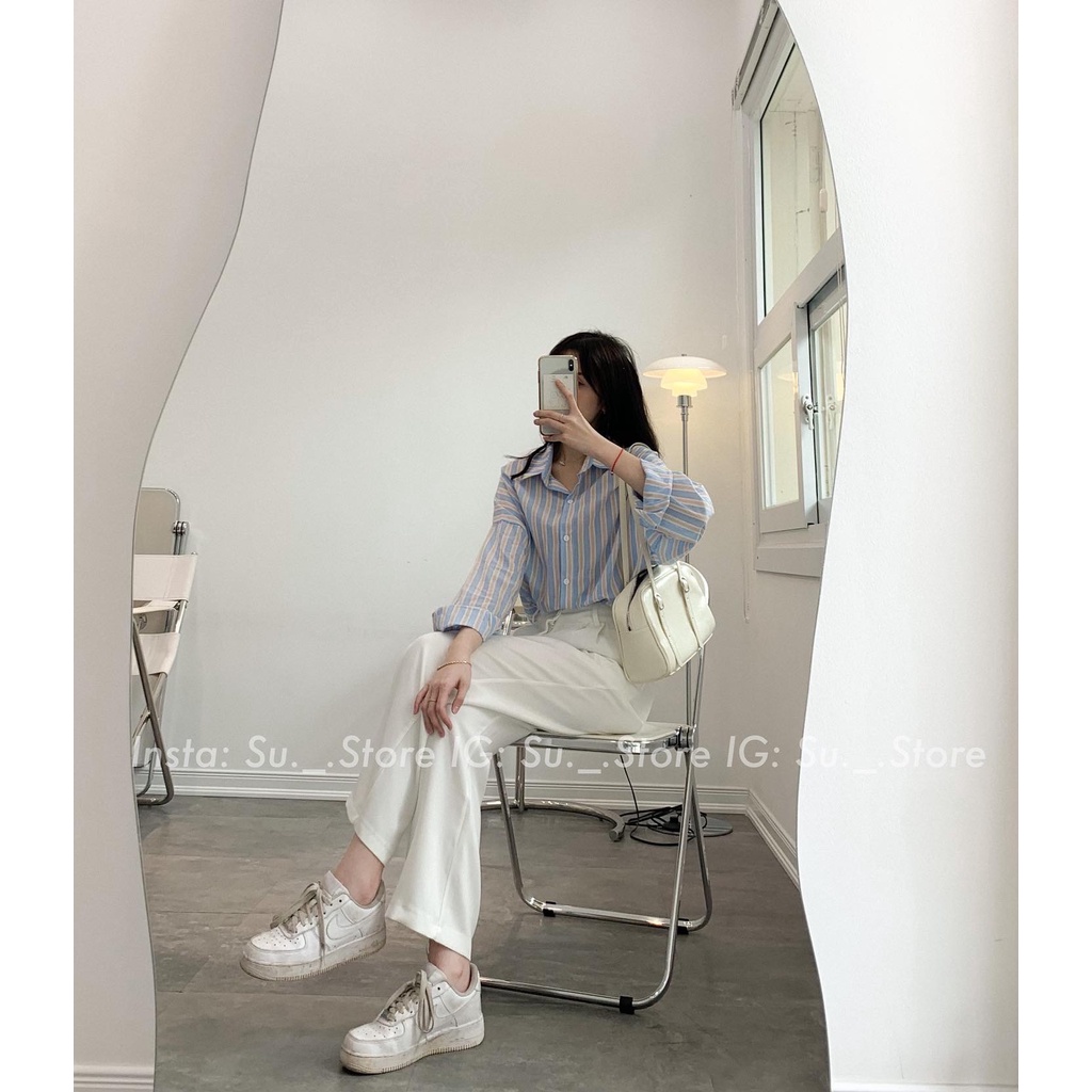 Áo sơ mi thô kẻ sọc A2240 SUSTORE