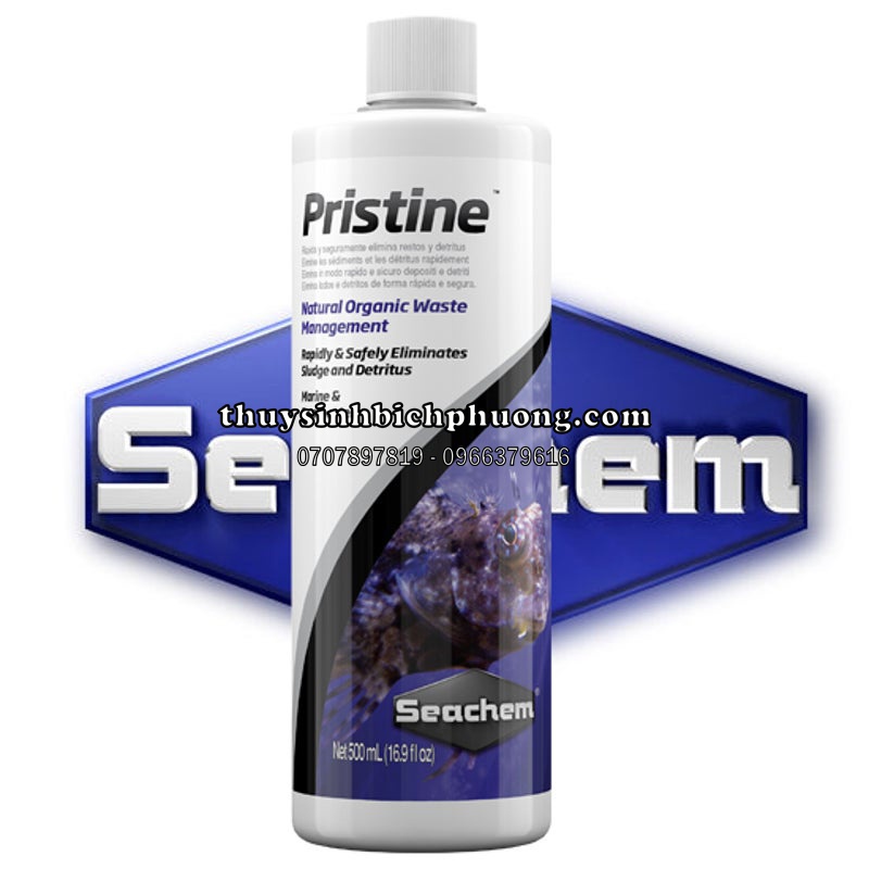 SEACHEM PRISTINE - VI SINH PHÂN HỦY THỨC ĂN DƯ THỪA LÀM TRONG NƯỚC CHO HỒ CÁ BIỂN VÀ HỒ THỦY SINH