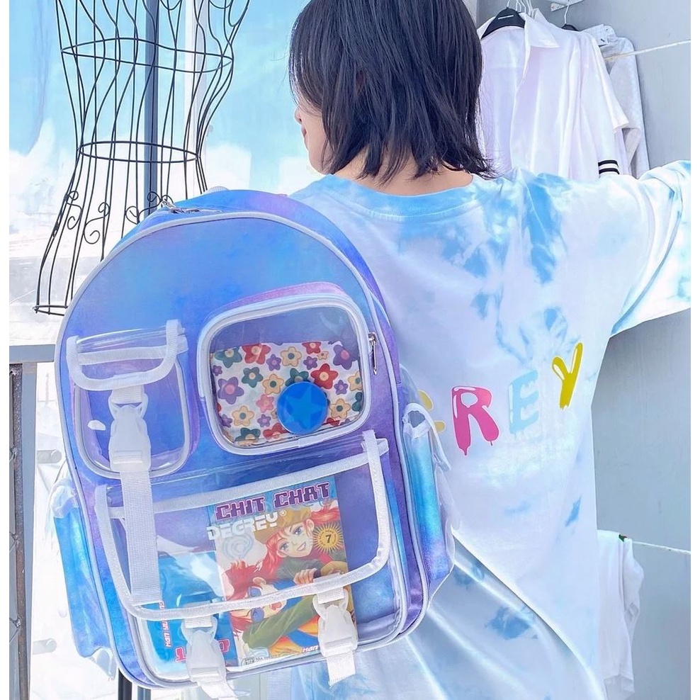 Balo Đi Học Degrey Galaxy Tím Loang | Balo Thời Trang Chuẩn Cao Cấp